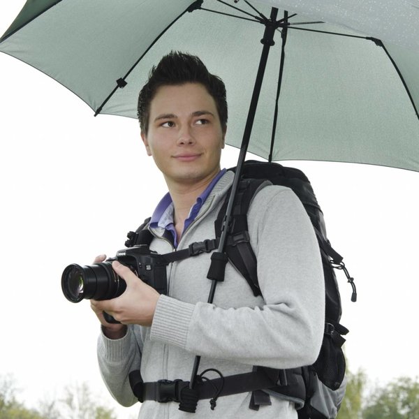 Swing handsfree Umbrella olive w. Carrier System - walimex & walimex