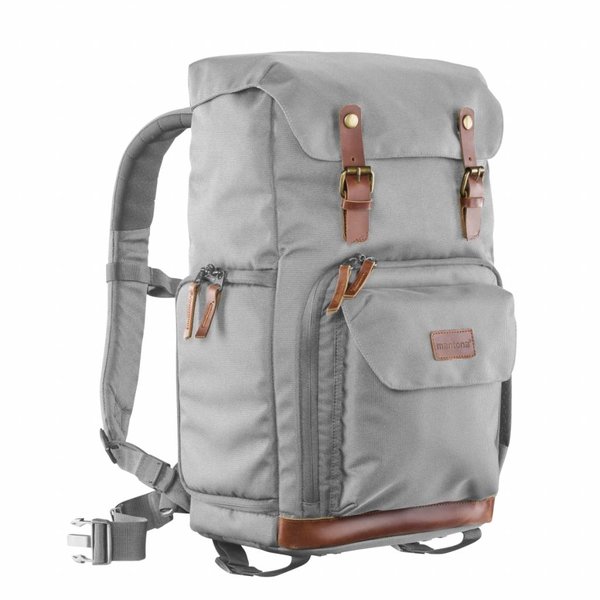 Mantona Camera Backpack Luis grey, retro