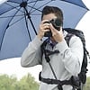 Walimex Pro Swing Handenvrij Paraplu Navy met Draagsysteem