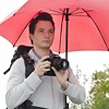 Walimex Pro Swing Handenvrij Paraplu Rood met Draagsysteem
