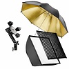 Walimex Flash Holder SB 60 Set 4, Umbrella Gold