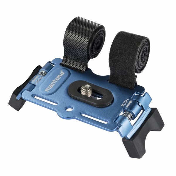 Mantona GoPro Fiets-bevestiging, 1/4 inch, Blauw