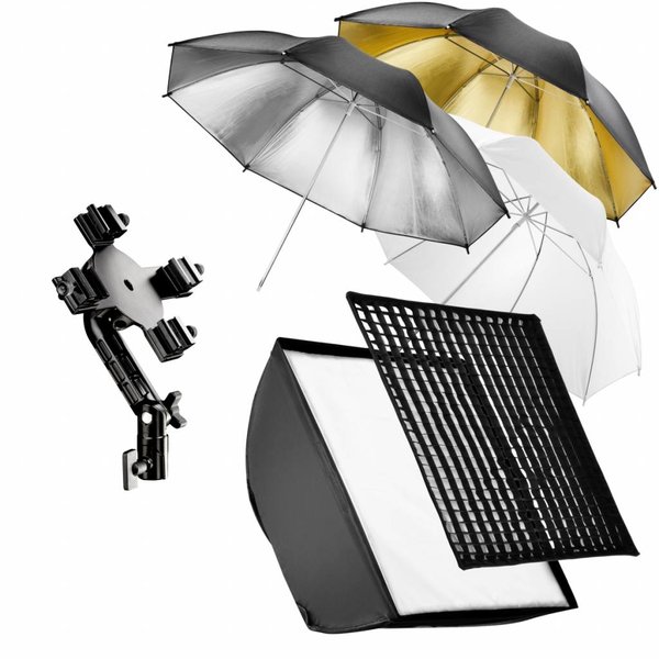 Walimex Quad Flash Holder, SB, Umbrella Set