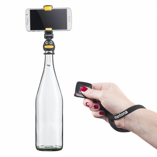 Mantona Smartphone Bottle Selfie Holde Pinguïn