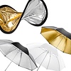 Walimex Reflector Dubbele + Paraplu Zilver/Goud/Wit