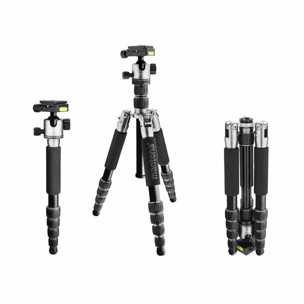 Mantona Camera Tripod Light Traveller Black/Gray