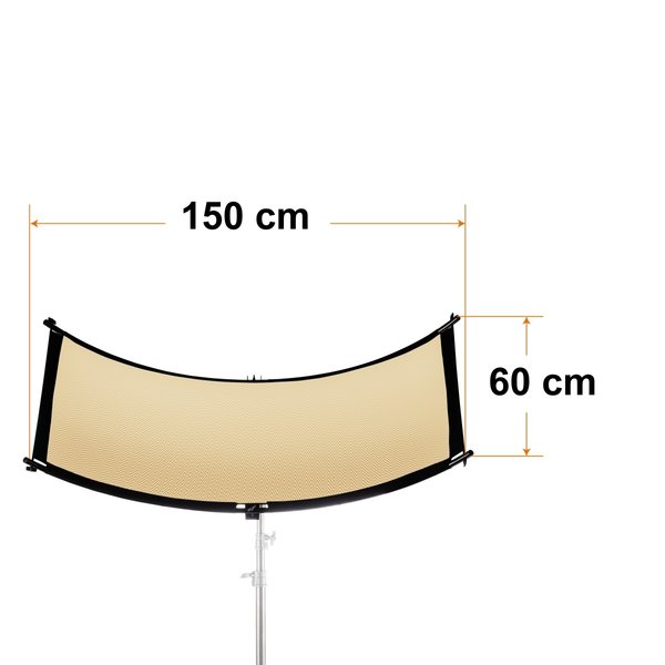 Walimex Pro Reflector Halfpipe 3in1, concave150x60