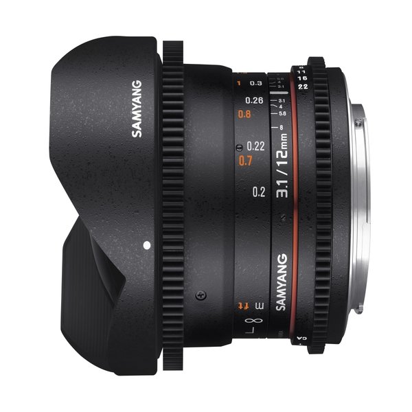 Samyang Objectief MF 12mm T3,1 Fisheye Video DSLR Nikon F