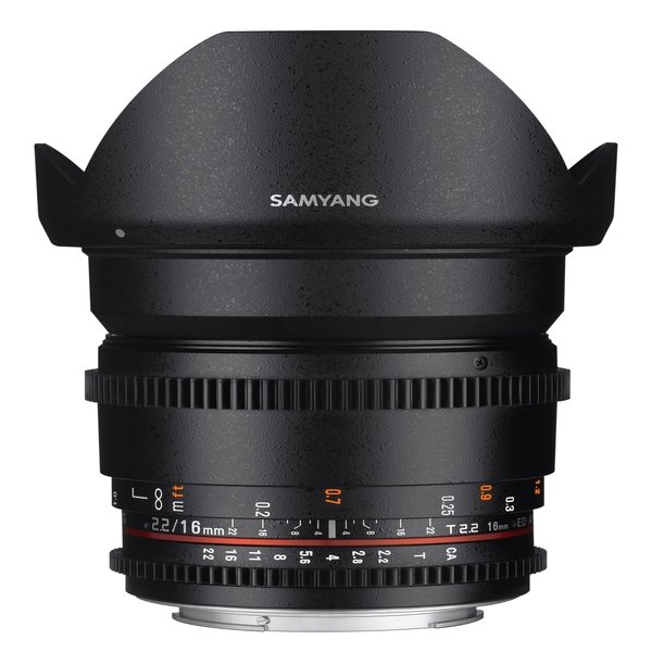 Samyang Camera Lens  MF 16mm T2,2 Video APS-C II Nikon F