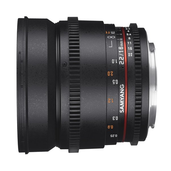 Samyang Objectief MF 16mm T2,2 Video APS-C II Nikon F
