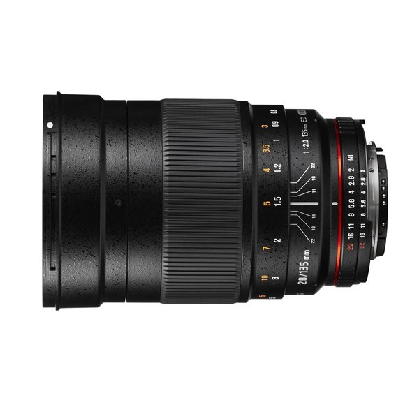 Samyang Camera Lens  MF 135mm F2,0 DSLR Nikon F AE