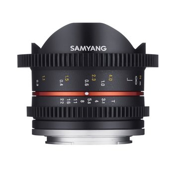 Samyang Camera Lens  MF 8mm T3,1 Fisheye Video APS-C Sony E