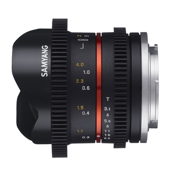 Samyang Camera Lens  MF 8mm T3,1 Fisheye Video APS-C Sony E