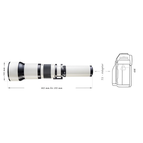 Walimex Pro Objectief 650-1300/8-16 DSLR T2 white