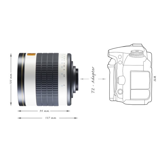 Walimex Pro 500/6,3 CSC Mirror Samsung NX white