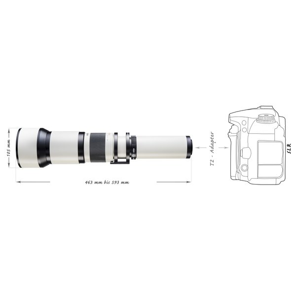 Walimex Pro Objektiv 650-1300/8-16 DSLR Canon M