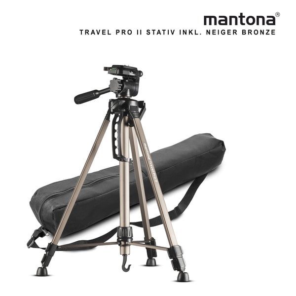 Mantona Basic Travel Pro II bronze Kamerastativ