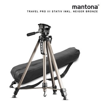 Mantona Basic Travel Pro III bronze Kamerastativ