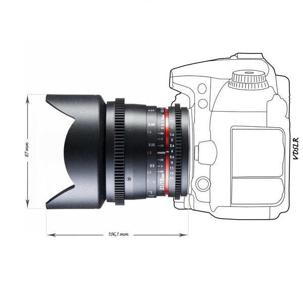 Walimex Pro Objektiv 10/3,1 Video APS-C Canon EF-S