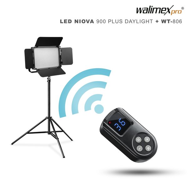 Walimex Pro LED Niova 900 Plus Daylight 54W Set mit WT-806 Stativ