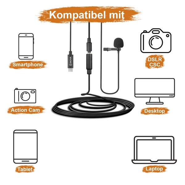 BOYA M3 Ansteckmikrofon Typ USB-C