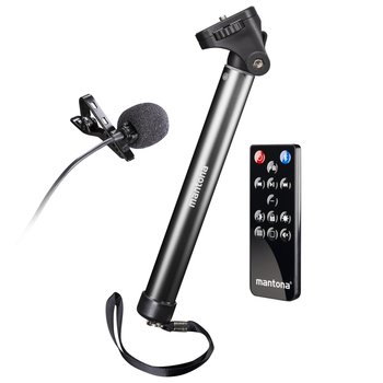 Mantona Mantona Monopod Selfy Report Set black for iOS