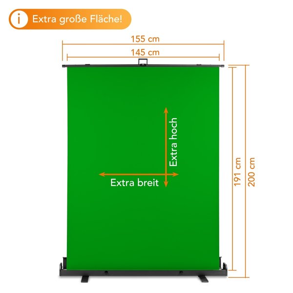 Walimex Pro Oprolbaar Achtergrond Paneel groen 155x20