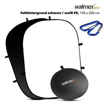 Walimex Pro 2in1 Opvouwbare Achtergrond z/w 150x200