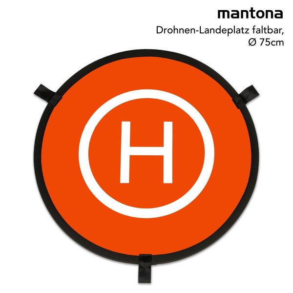 Mantona Drone Landing Pad Foldable, Ø 75cm