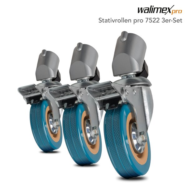 Walimex Pro Statief wielen Pro 7522 Set van 3 75mm