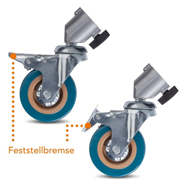 Walimex Pro Statief wielen Pro 7522 Set van 3 75mm