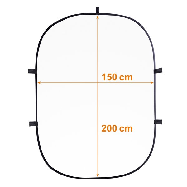 Walimex Pro 2in1 Opvouwbare Achtergrond z/w 150x200