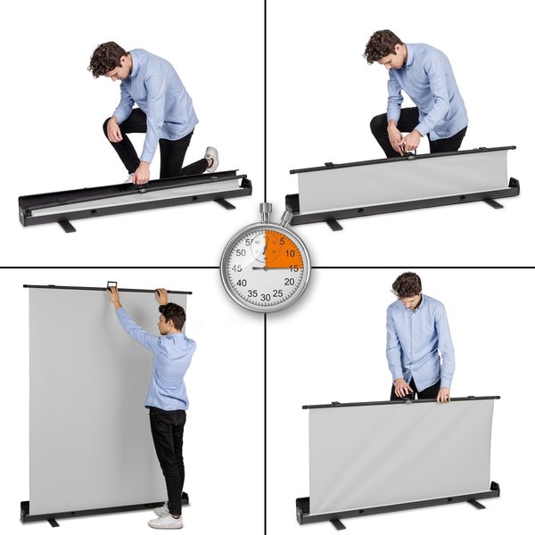 Walimex Pro Roll-up Panel Hintergrund grau 165x220