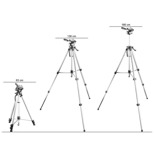 Walimex Pro WT-3570 Basic-Tripod 168cm silver