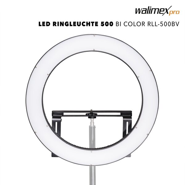 Walimex Pro LED Ringleuchte 500 Bi Color Set inkl. Lampenstativ