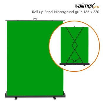 Walimex Pro Roll-Up Background green 165x220