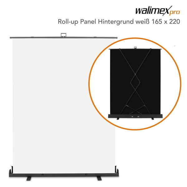 Walimex Pro Roll-Up Background white 165x220