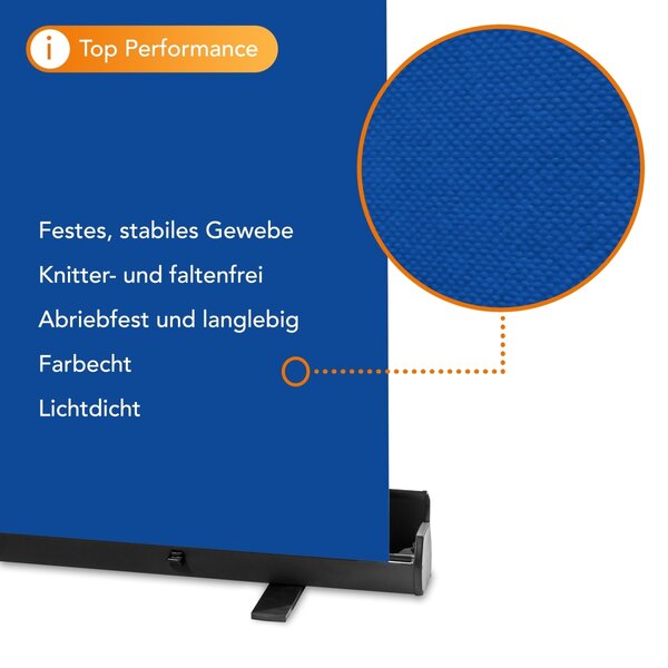 Walimex Pro Oprolbaar paneel achtergrond Blauw 165x220