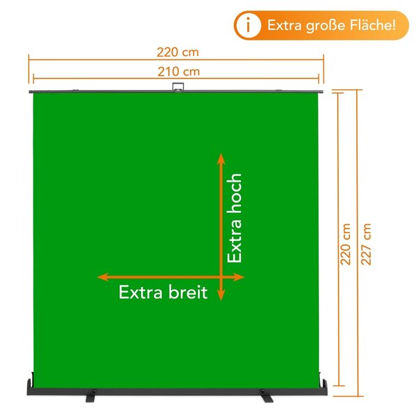 Walimex Pro Roll-Up Background green 210x220