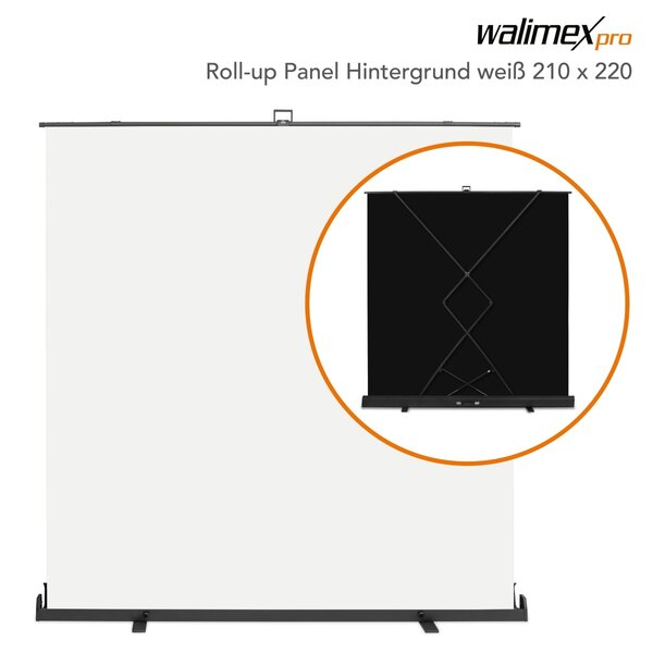 Walimex Pro Roll-Up Background white 210x220