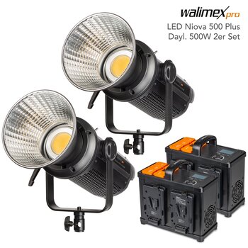 Walimex Pro LED Niova 500 Plus Dayl. 500W 2er Set