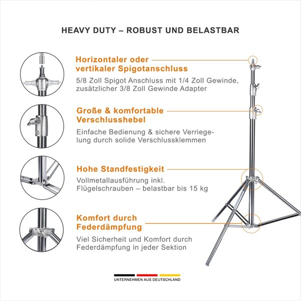 Walimex Pro lamp stand 270 cm Heavy Duty