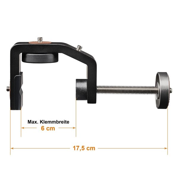 Walimex Pro KX-20 Stativ Klemme mit Mittelsäule