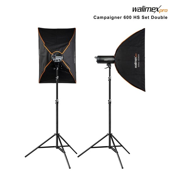 Walimex Pro Studio Lighting Campaigner 600 HS Set Double