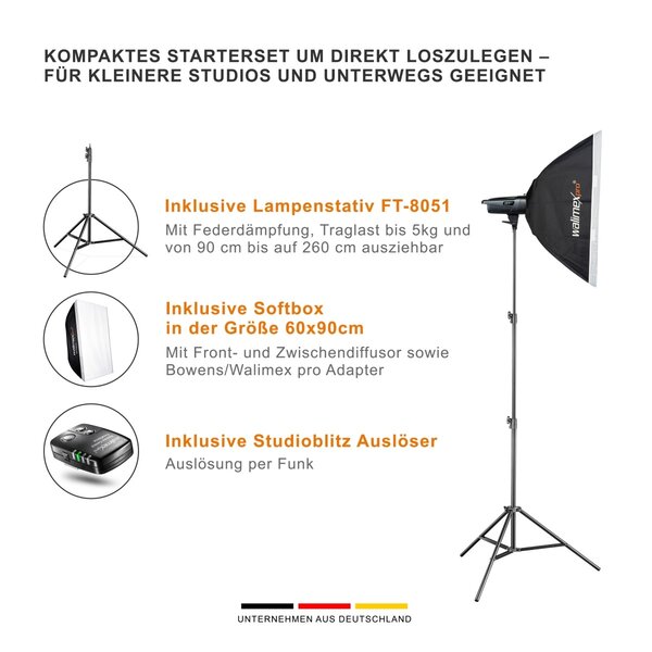 Walimex Pro Studio Lighting Emerger 400 Set Single