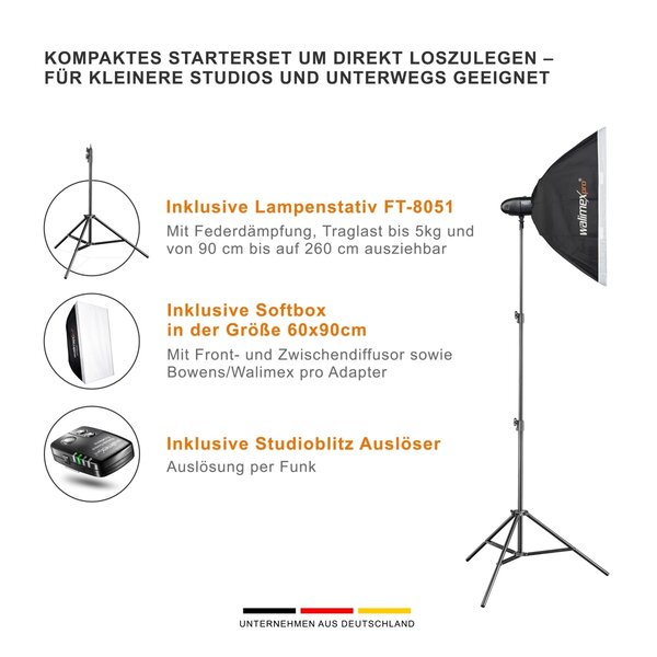 Walimex Pro Studio Lighting Newcomer 100 II Set Double