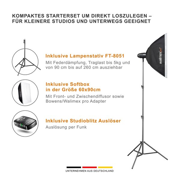 Walimex Pro Studio Lighting Newcomer 100 II Set Single