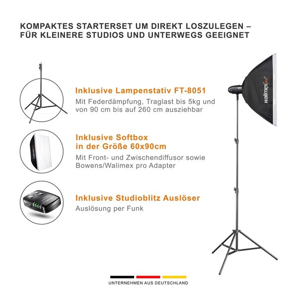 Walimex Pro Studio Lighting Newcomer 300 II Set Double