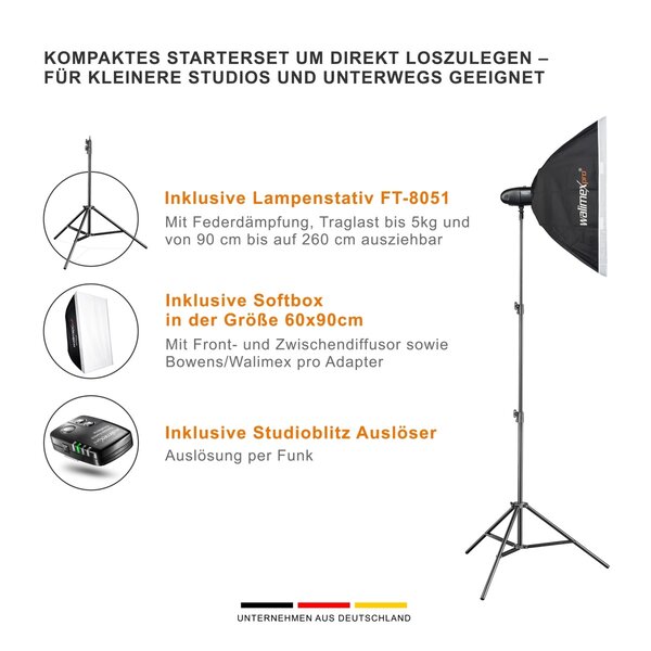 Walimex Pro Studio Lighting Newcomer 300 II Set Single