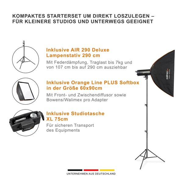 Walimex Pro Studio Lighting Stager 600 HSS Set Single